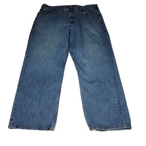Vintage Chaps Jeans Mens Size 42x32 Straight Cotton Blue Denim Casual Work Job